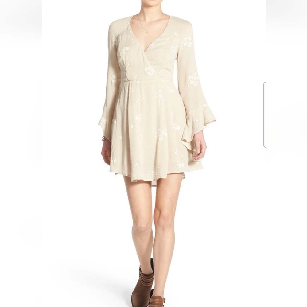 Free People Almond Jasmine Embroidered Fit & Flare Dress size 4 - Picture 5 of 14